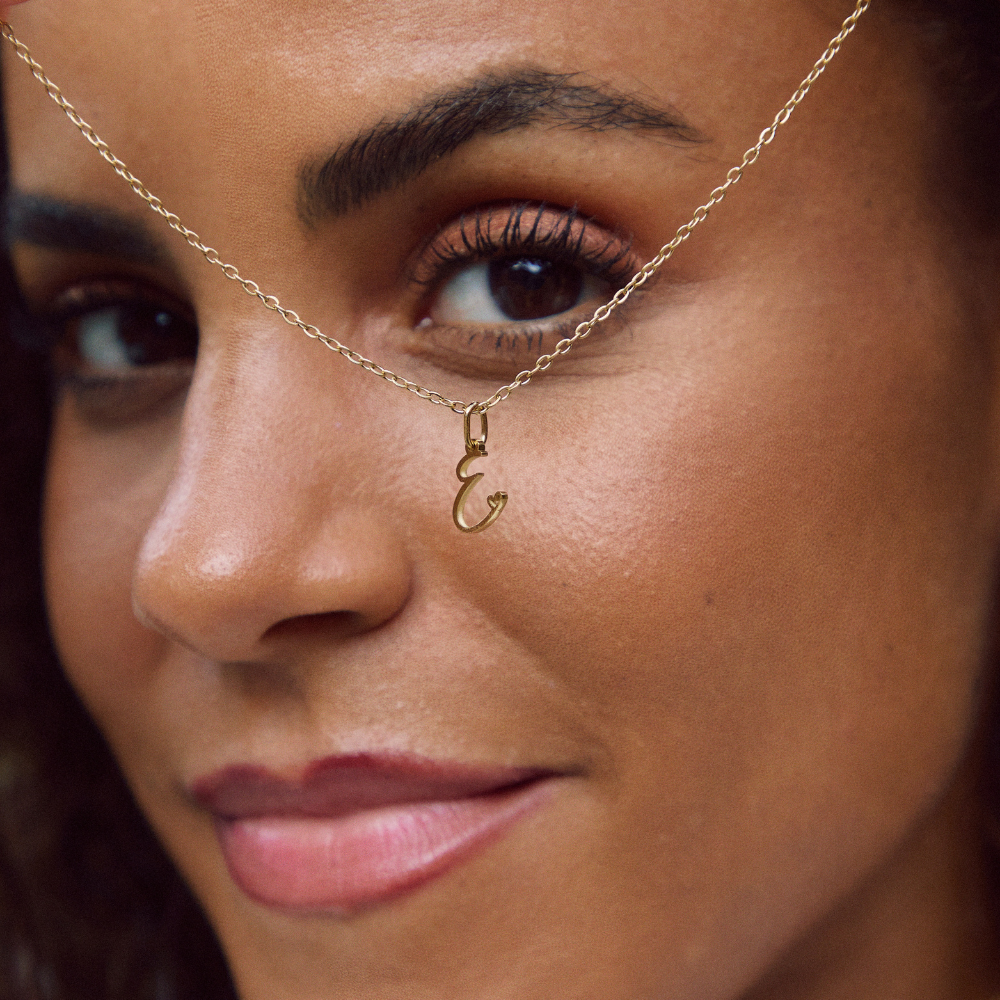 Szív alakú arany betűs nyaklánc