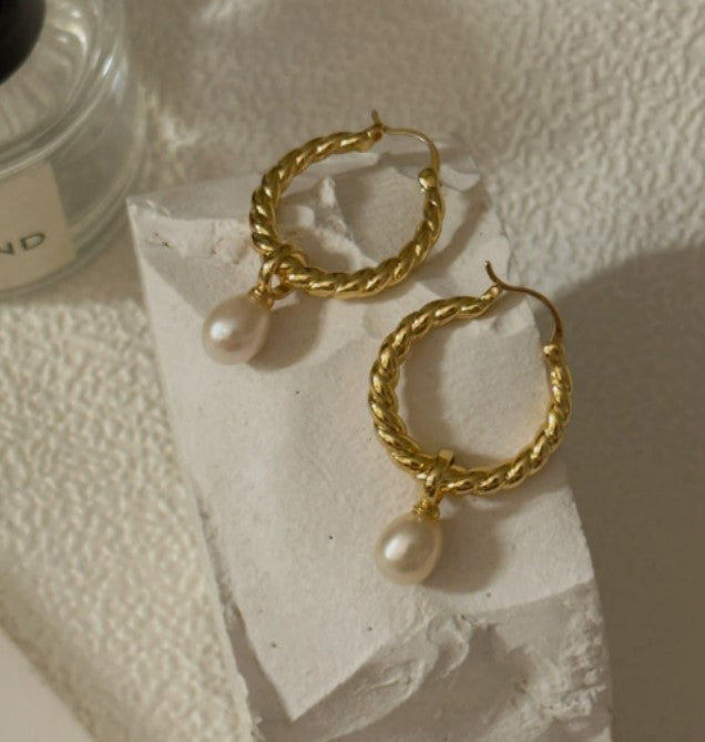 Layla gyöngyös spirál fülbevaló