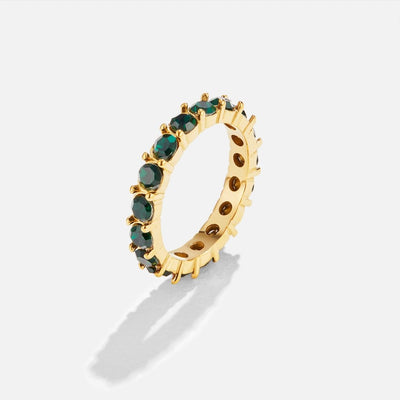 Zöld gyémánt hatású kristálygyűrű