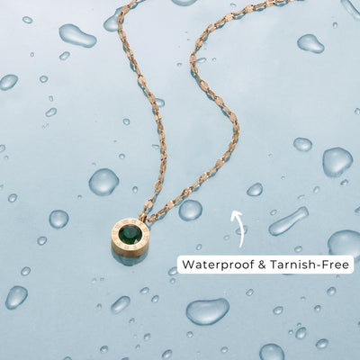 Zöld kristály nyaklánc Atenea