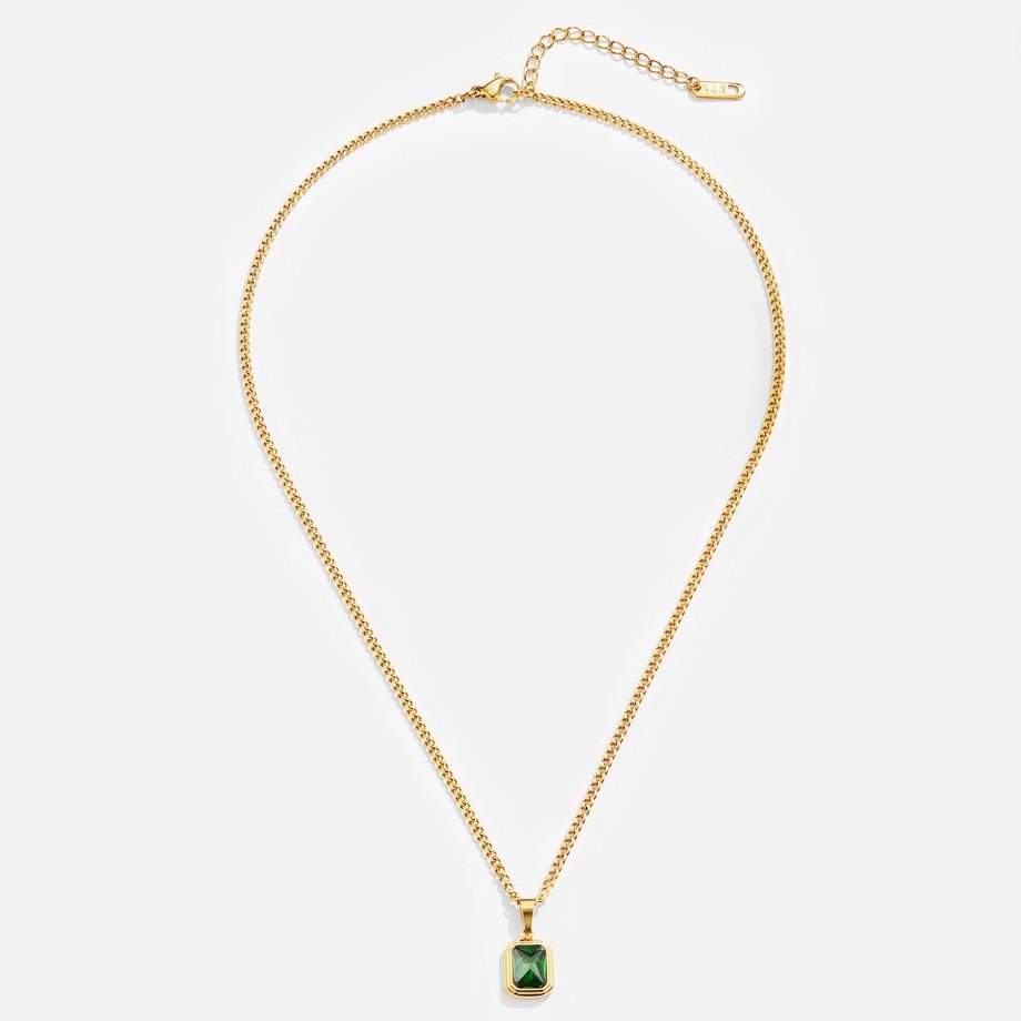 Zöld Monet kristályos nyaklánc