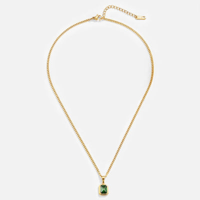 Zöld Monet kristályos nyaklánc