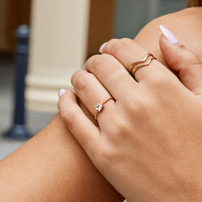 Sofía üveg fonott gyűrű