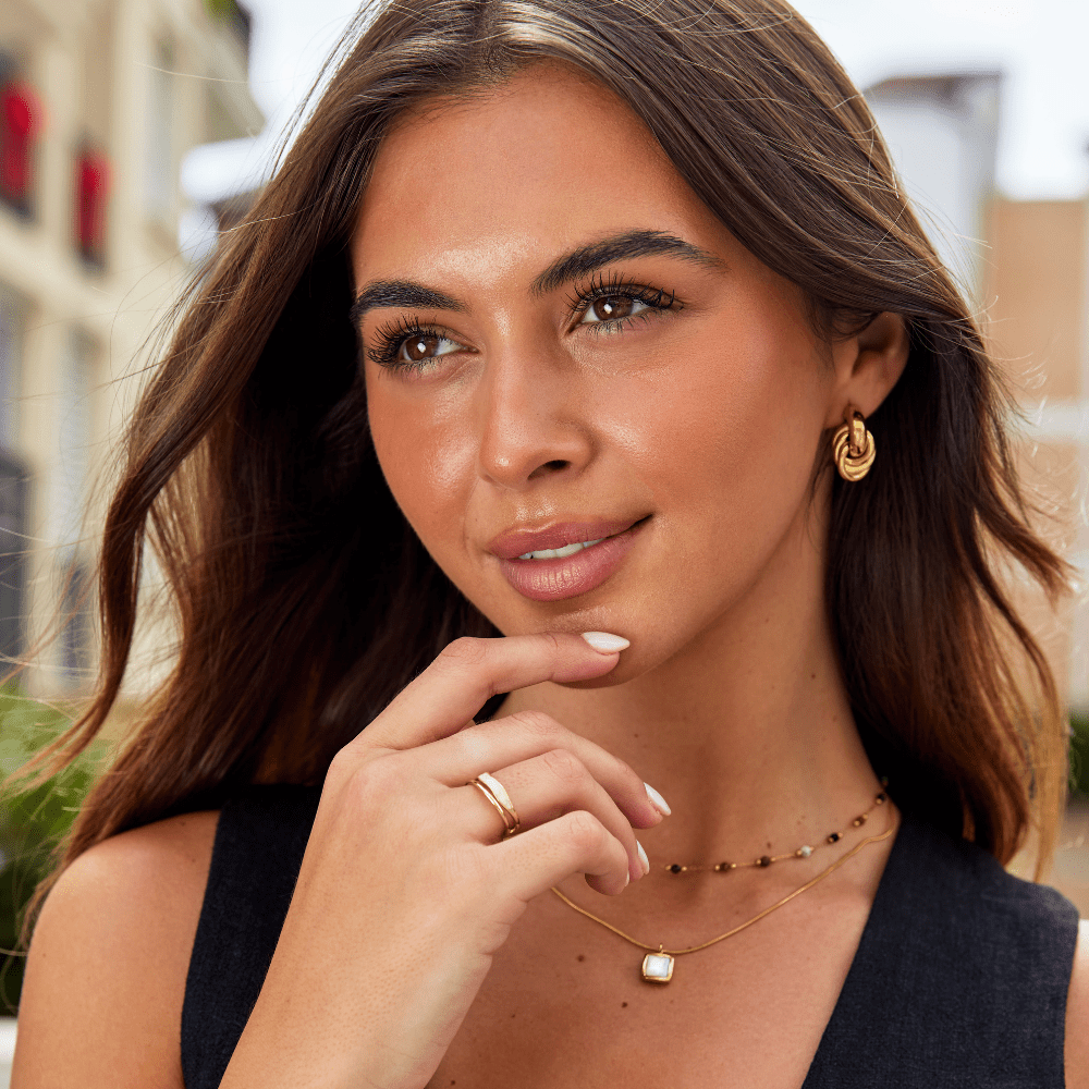 Sofía arany fonott fülbevalók