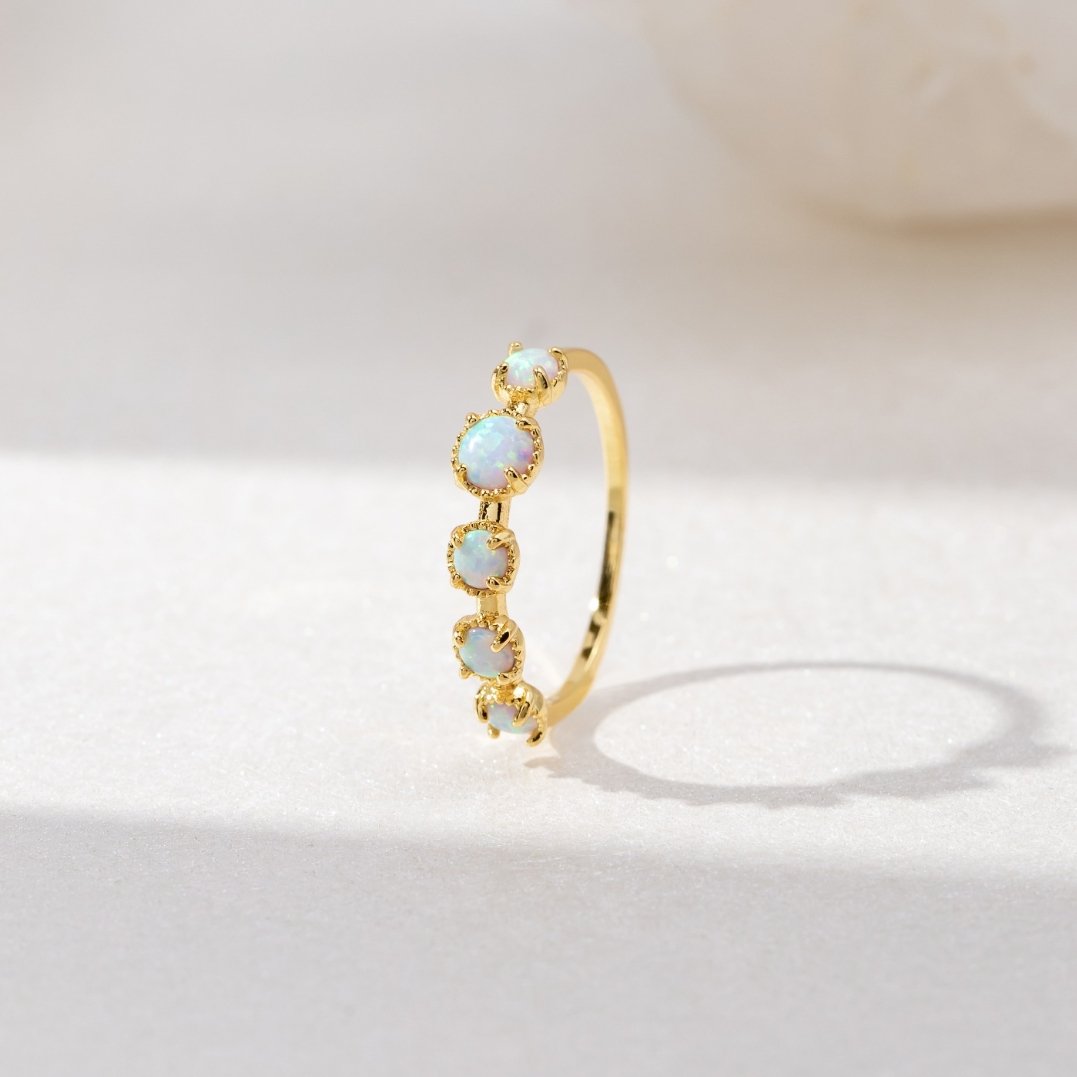 Tiffany opálkő gyűrű