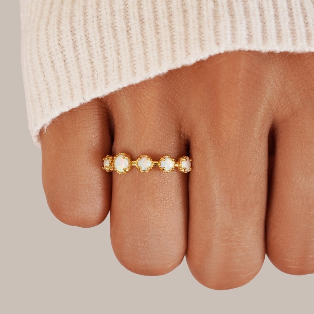 Tiffany opálkő gyűrű