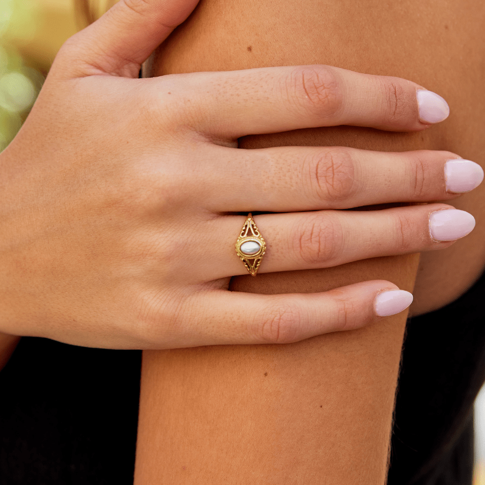 Vintage gyűrű valódi gyönggyel